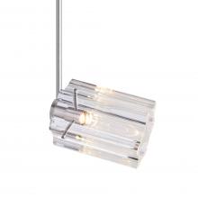 Besa Lighting RSP-ICE4CL-12-SN - Besa Ice 4 Spotlight with 12" stem, Clear Glass, Satin Nickel Finish, 1x35W Bipin