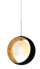 Besa Lighting RXP-4293GF-SN - Besa Pendant Pogo Satin Nickel Black/Inner Gold 1x35W MAX GY6.35 Base