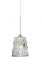 Besa Lighting X-512500-SN - Besa Pendant For Multiport Canopy Nico 4 Satin Nickel Clear Stone 1x35W MAX GY6.35 Base