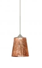 Besa Lighting X-5125CF-SN - Besa Pendant For Multiport Canopy Nico 4 Satin Nickel Stone Copper Foil 1x35W MAX GY6.35 Base