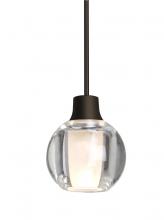 Besa Lighting X-BOCA3CL-BR - Besa, Boca 3 Cord Pendant For Multiport Canopies, Clear, Bronze Finish, 1x35W MAX GY6.35 Base