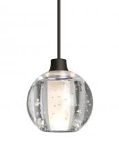 Besa Lighting X-BOCA5BB-BR - Besa, Boca 5 Cord Pendant For Multiport Canopies, Clear Bubble, Bronze Finish