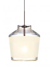 Besa Lighting X-PIC6WH-BR - Besa Pendant For Multiport Canopy Pica 6 Bronze White Sand 1x50W MAX GY6.35 Base