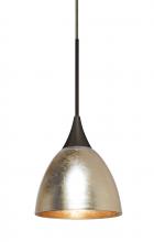 Besa Lighting XP-1758GF-BR - Besa Divi Pendant, Gold Foil, Bronze, 1x50W MAX GY6.35 Base