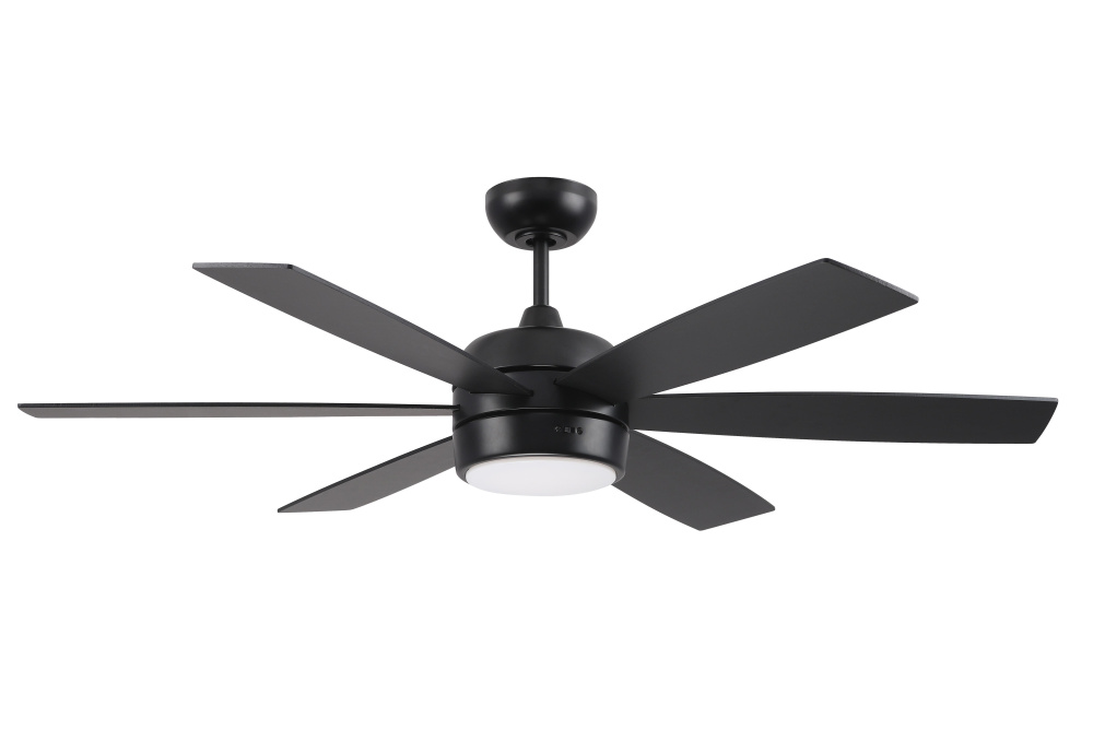 52" Ceiling Fan w/Blades & LED Light Kit, Damp Rated