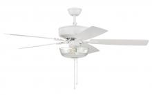 Craftmade P101W5-52WWOK - Pro Plus 101 52" 5-Blade Ceiling Fan in White w/ White/Washed Oak Blades