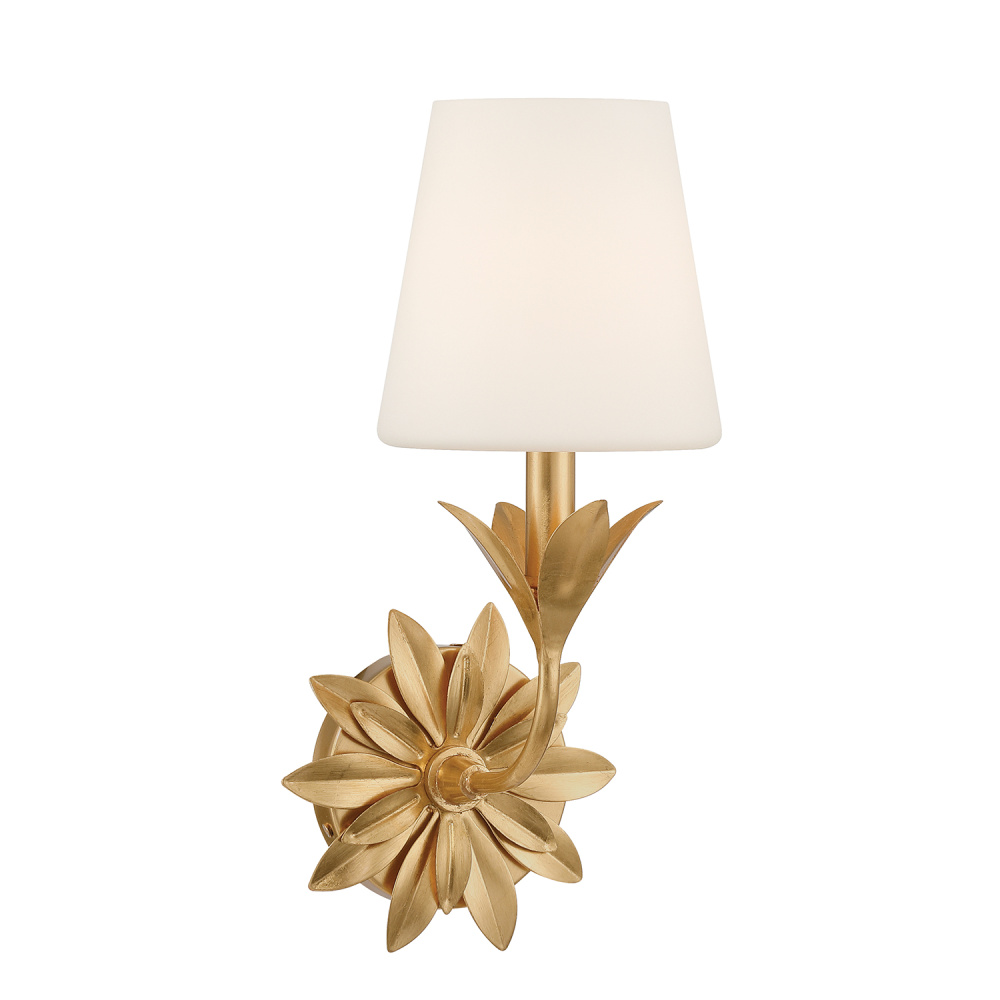 Broche 1 Light Antique Gold Sconce