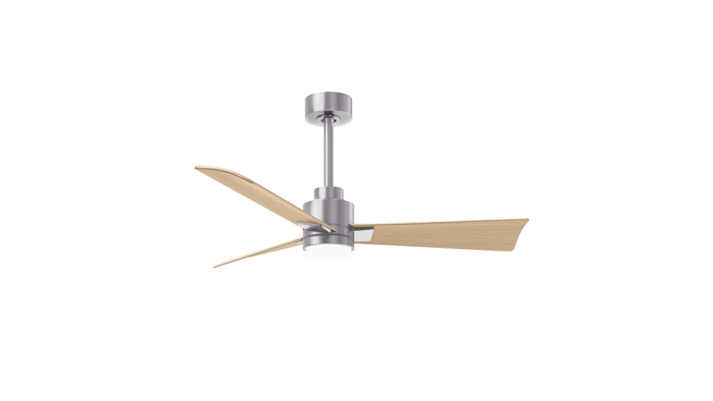 Alessandra - 42" Three Blade Transitional Ceiling Fan - 5CCT Integrated LED - Brushed Nickel Fin