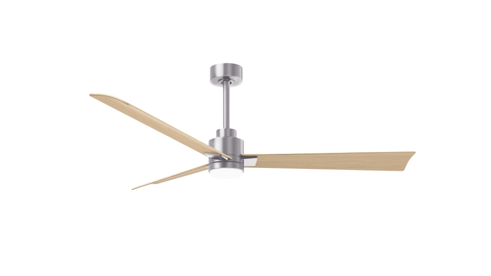 Alessandra - 56" Three Blade Transitional Ceiling Fan - 5CCT Integrated LED - Brushed Nickel Fin