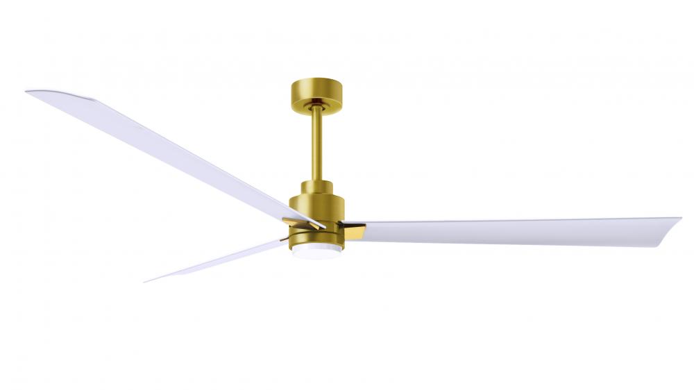 Alessandra - 72" Three Blade Transitional Ceiling Fan - 5CCT Integrated LED - Brushed Brass Fini