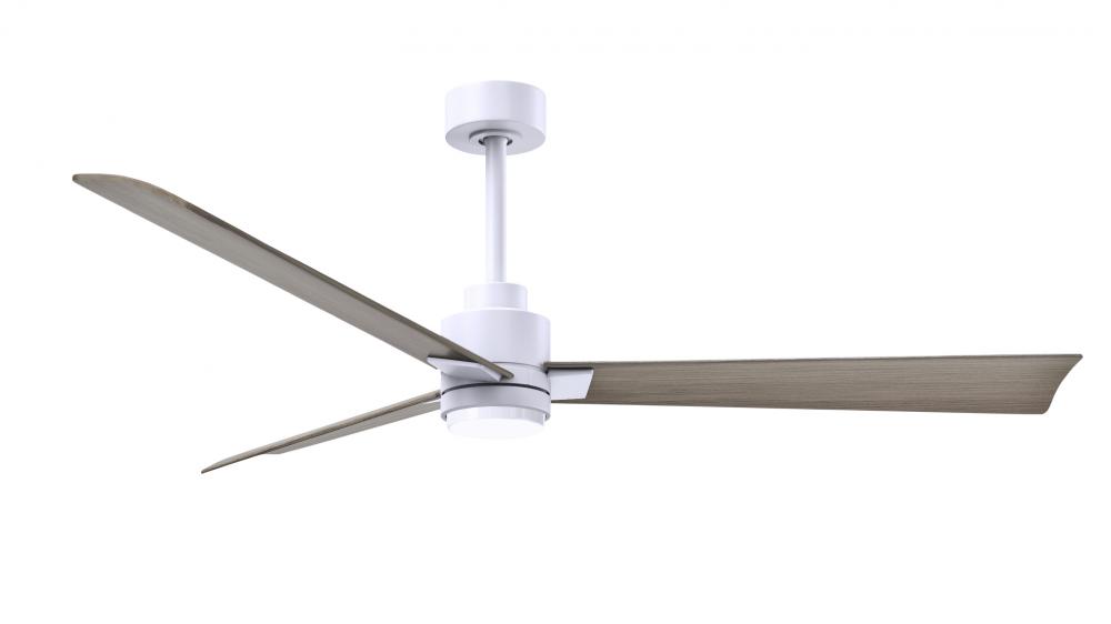 Alessandra - 56" Three Blade Transitional Ceiling Fan - 5CCT Integrated LED - Matte White Finish