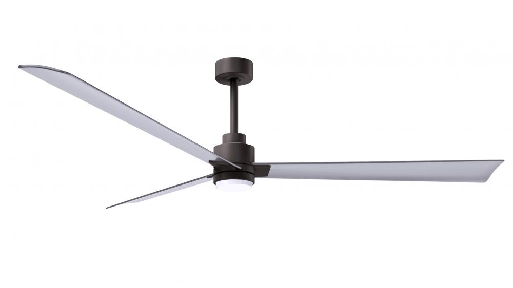 Alessandra-72" Three Blade Transitional Ceiling Fan-5CCT Integrated LED-Textured Bronze Finish