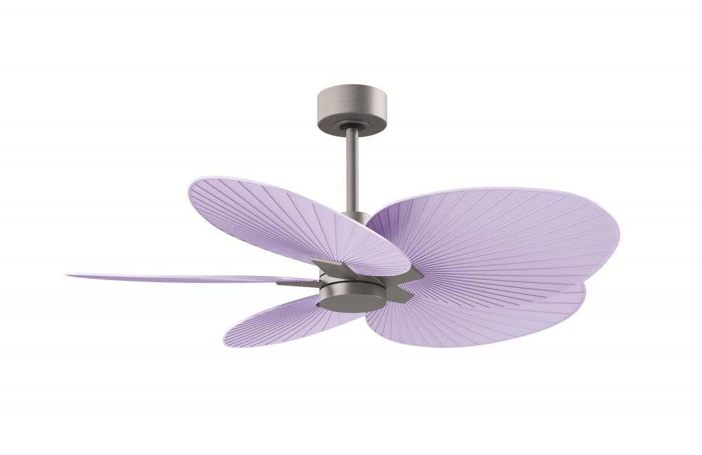 Alessandra Tropical - Five Blade Ceiling Fan - Brushed Nickel Finish - Lilac Blades