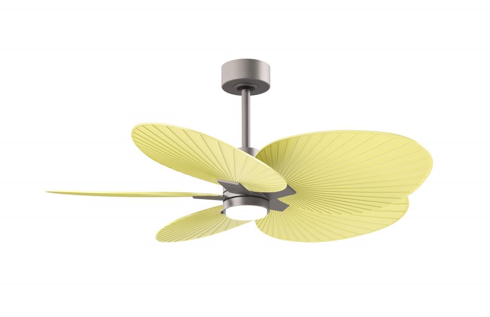 Alessandra Tropical - Five Blade Ceiling Fan - 5CCT Integrated LED - Brushed Nickel Finish