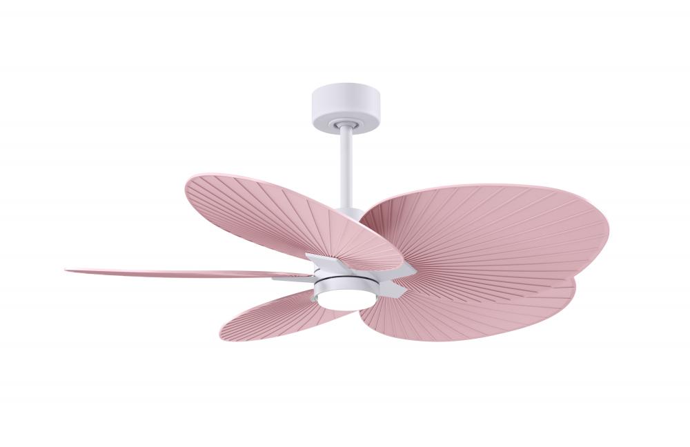 Alessandra Tropical - Five Blade Ceiling Fan - 5CCT Integrated LED - Matte White Finish