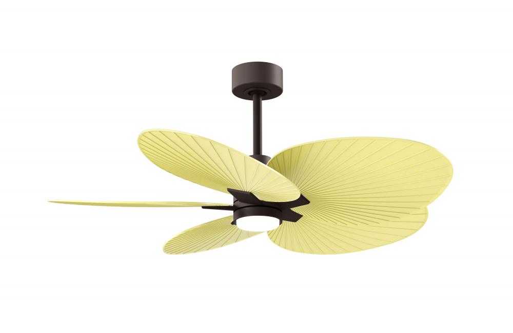 Alessandra Tropical - Five Blade Ceiling Fan - 5CCT Integrated LED - Textured Bronze Finish