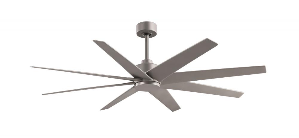 Ariella - Eight Blade Ceiling Fan - Brushed Nickel Finish - Brushed Nickel Blades