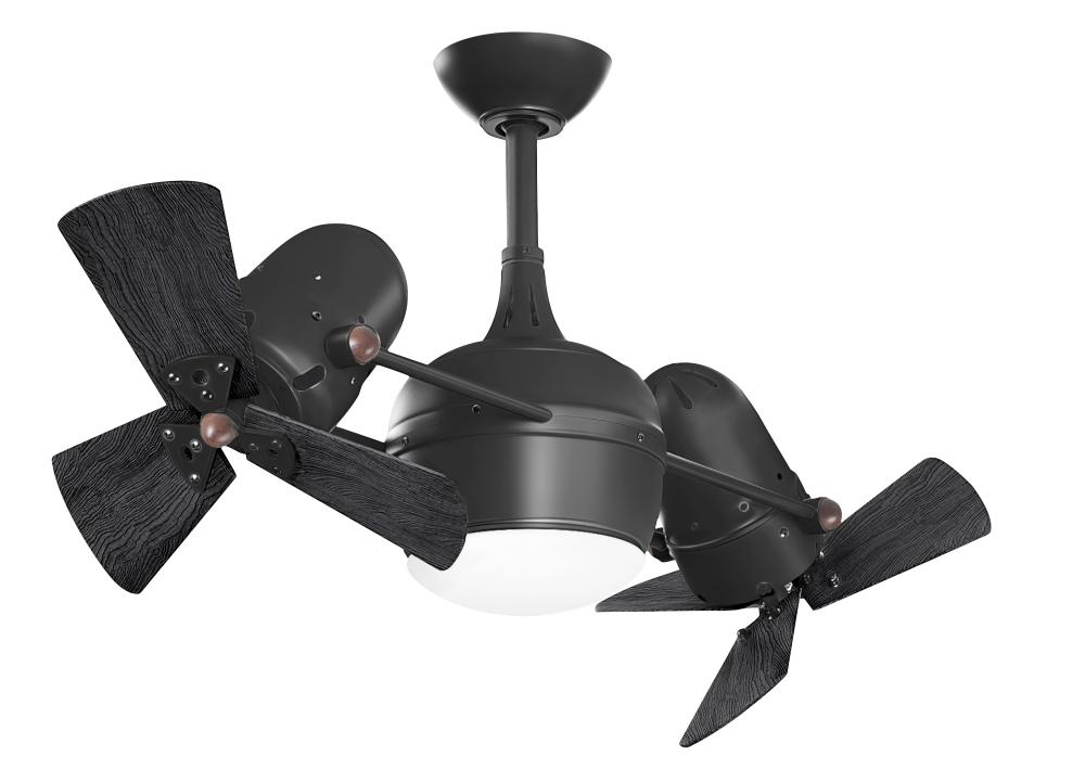 Dagny LK - Rotational Ceiling Fan - Integrated LED - Matte Black Finish - Matte Black Wood Blades