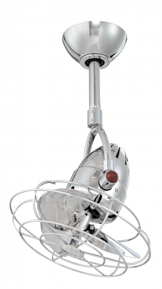 Diane - Oscillating Directional Ceiling Fan - Polished Chrome Finish - Metal Blades