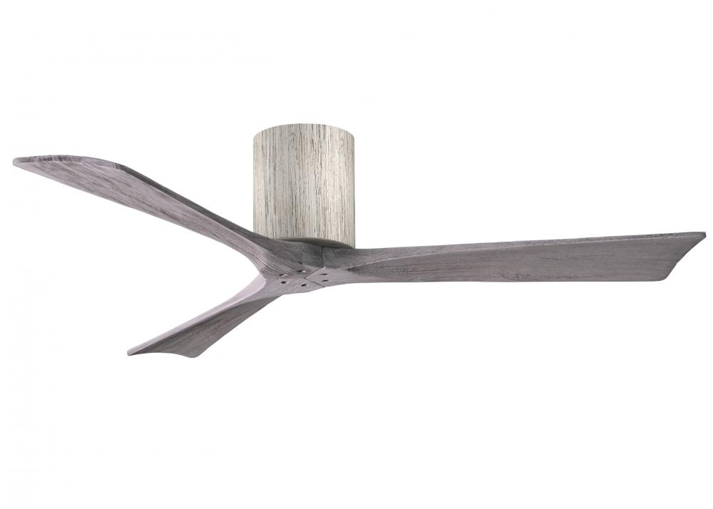 Irene-3H - Three Blade Flush Mount Paddle Fan - 52" - Barn Wood Finish - Barn Wood Tone Blades