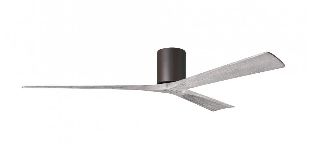 Irene-3H - Three Blade Flush Mount Paddle Fan - 72" - Textured Bronze Finish