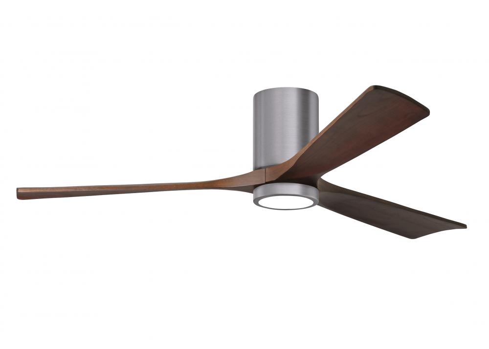 Irene-3HLK - 60" Three Blade Flush Mount Paddle Fan - 5CCT Integrated LED - Brushed Pewter Finis