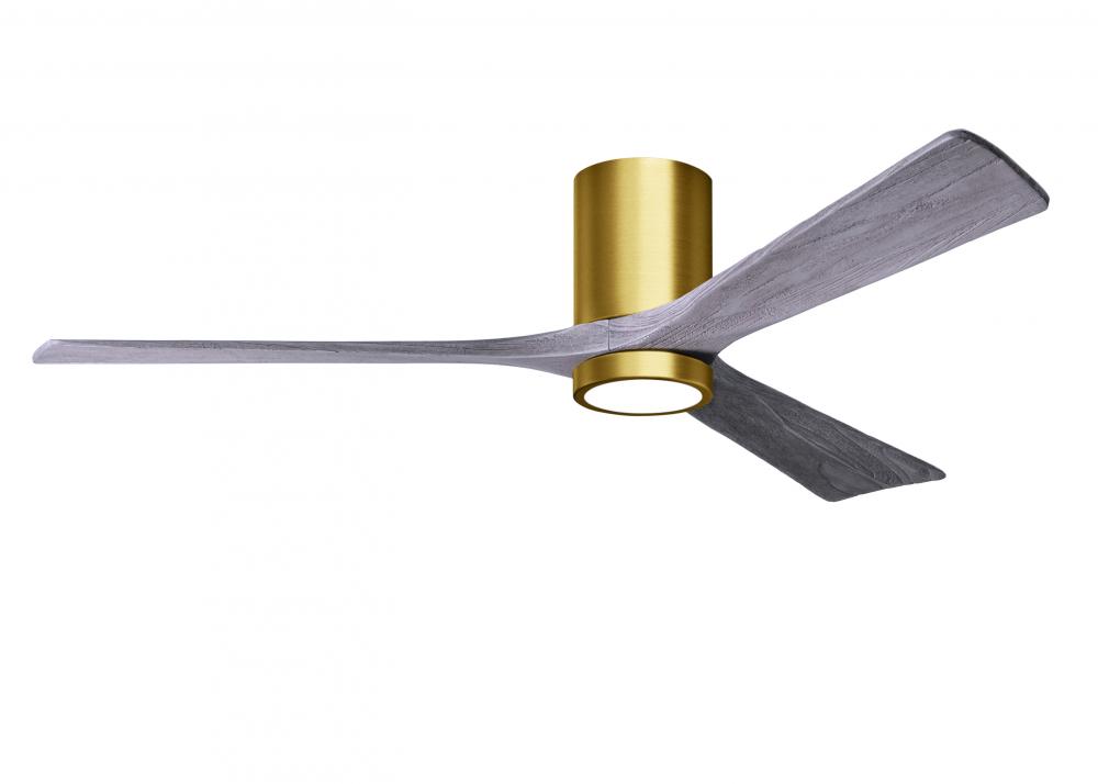 Irene - 3HLK - Brushed Brass - Barn Wood Tone Blades - 60" Blades