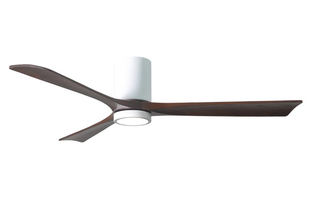 Irene-3HLK - 60" Three Blade Flush Mount Paddle Fan - 5CCT Integrated LED - Gloss White Finish