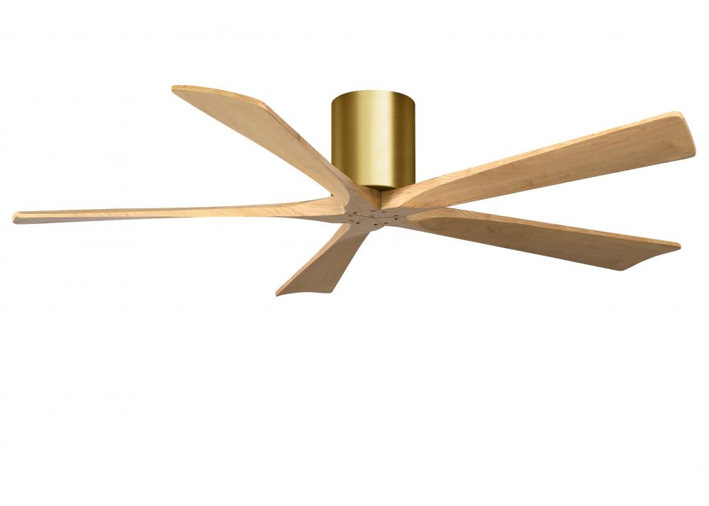 Irene - 5H - Brushed Brass - Light Maple Blades - 60" Blades