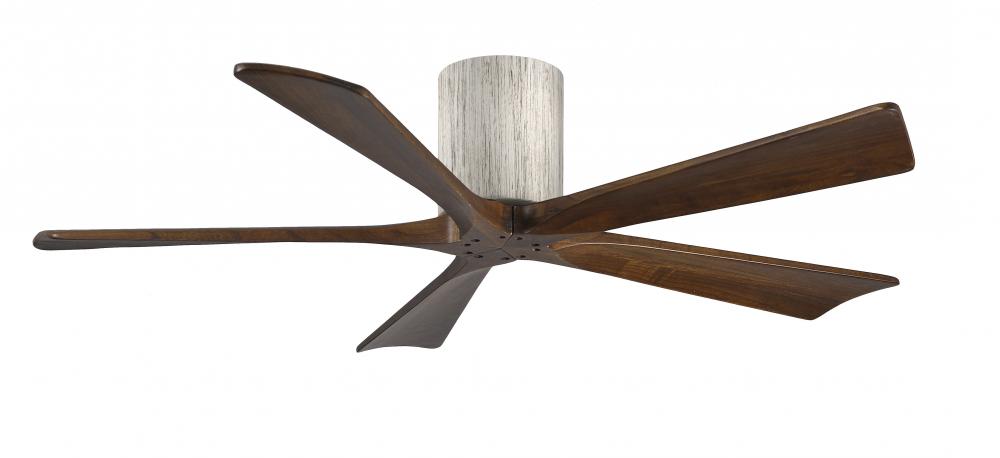 Irene-5H - 52" Five Blade Flush Mount Paddle Fan - Barn Wood Tone Finish - Walnut Tone Blades