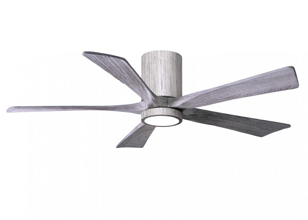 Irene-5HLK - 52" Five Blade Flush Mount Paddle Fan - 5CCT Integrated LED - Barn Wood Tone Finish