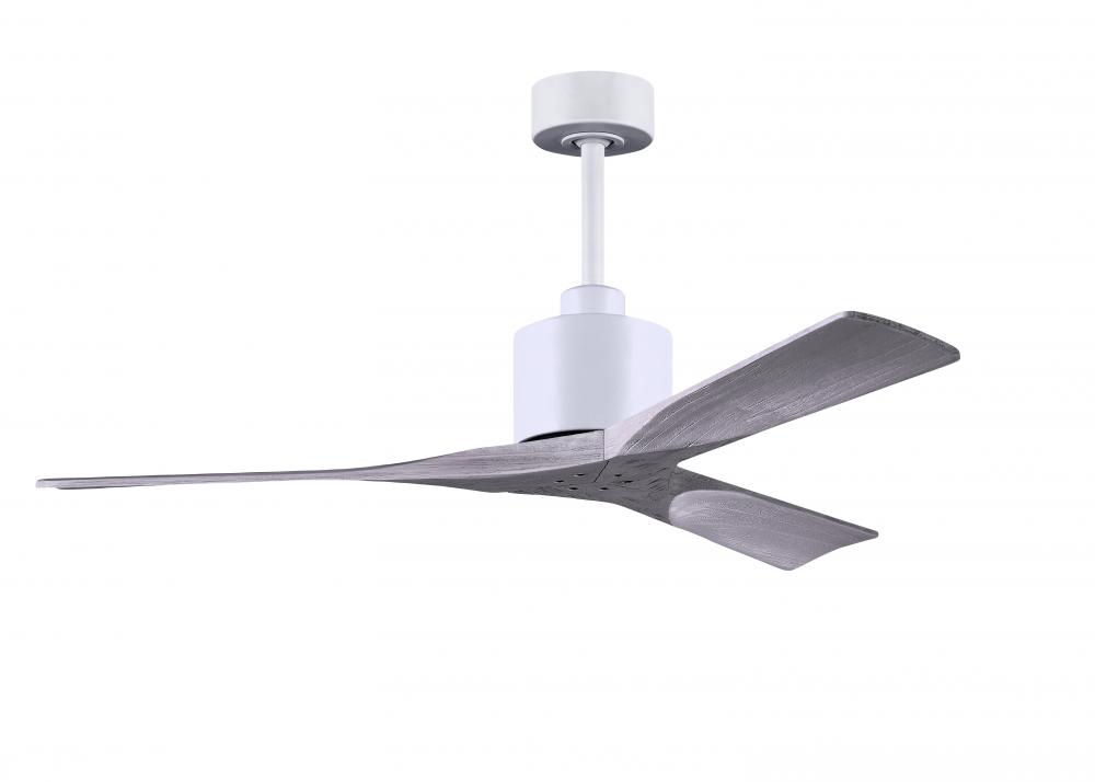 Nan - 52" Ceiling Fan - Matte White Finish - Barn Wood Tone Blades