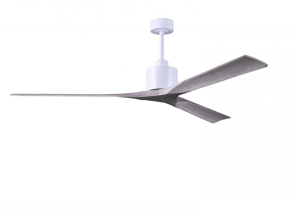 Nan XL - 72" Ceiling Fan - Matte White Finish - Barn Wood Tone Blades