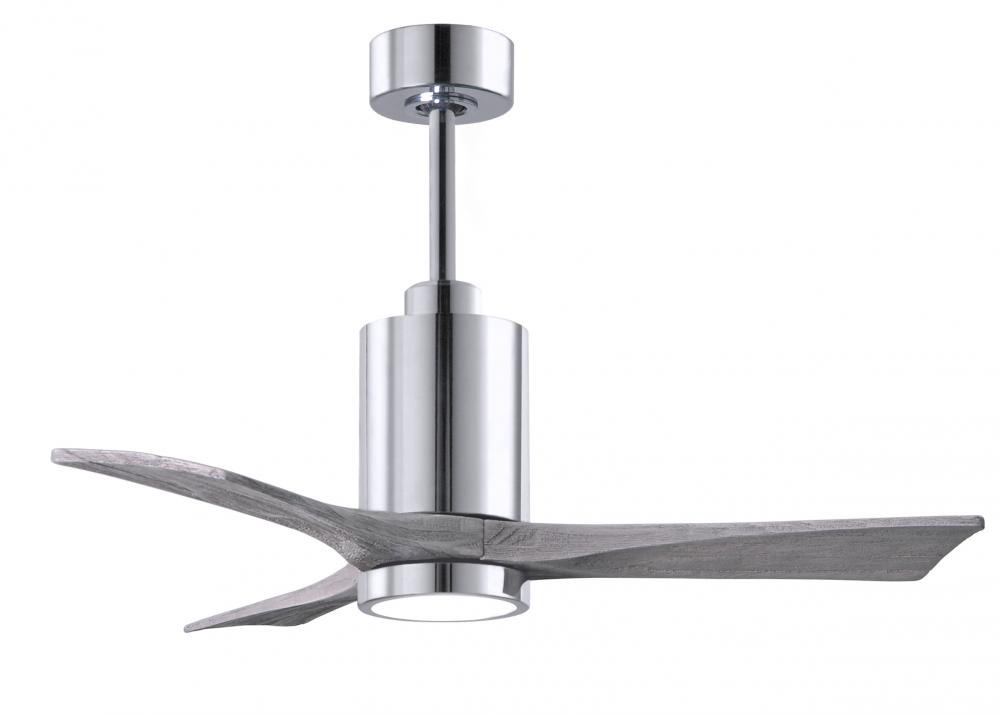 Patricia-3 - 42" Three Blade Ceiling Fan - 5CCT Integrated LED - Polished Chrome Finish