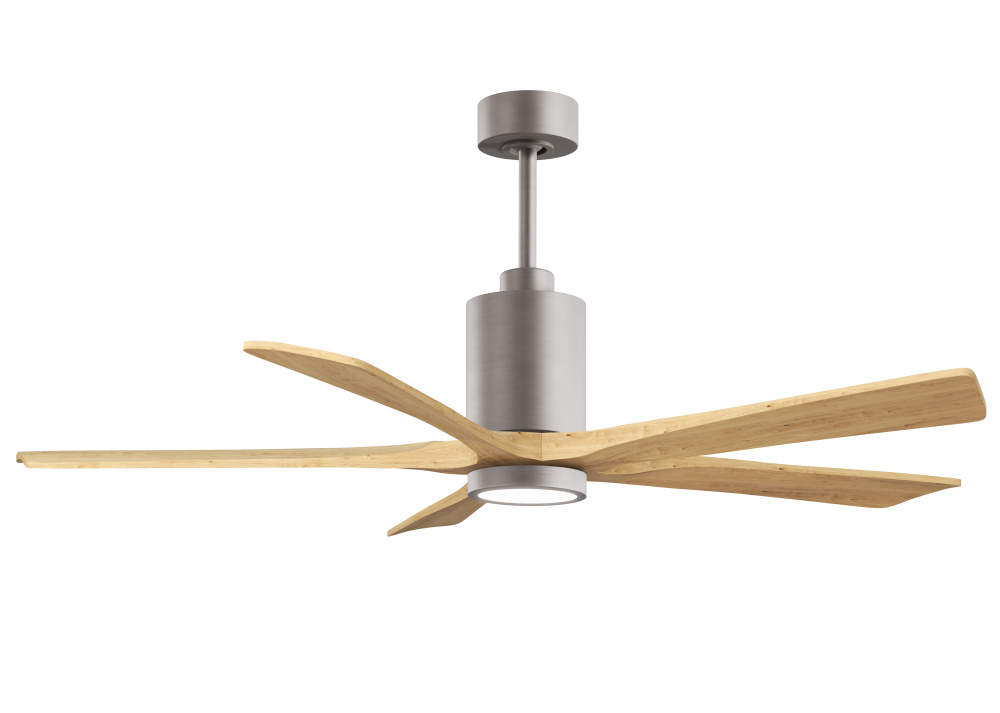 Patricia - 5 - 60” Five Blade Ceiling Fan - 5CCT Integrated LED - Brushed Nickel Finish
