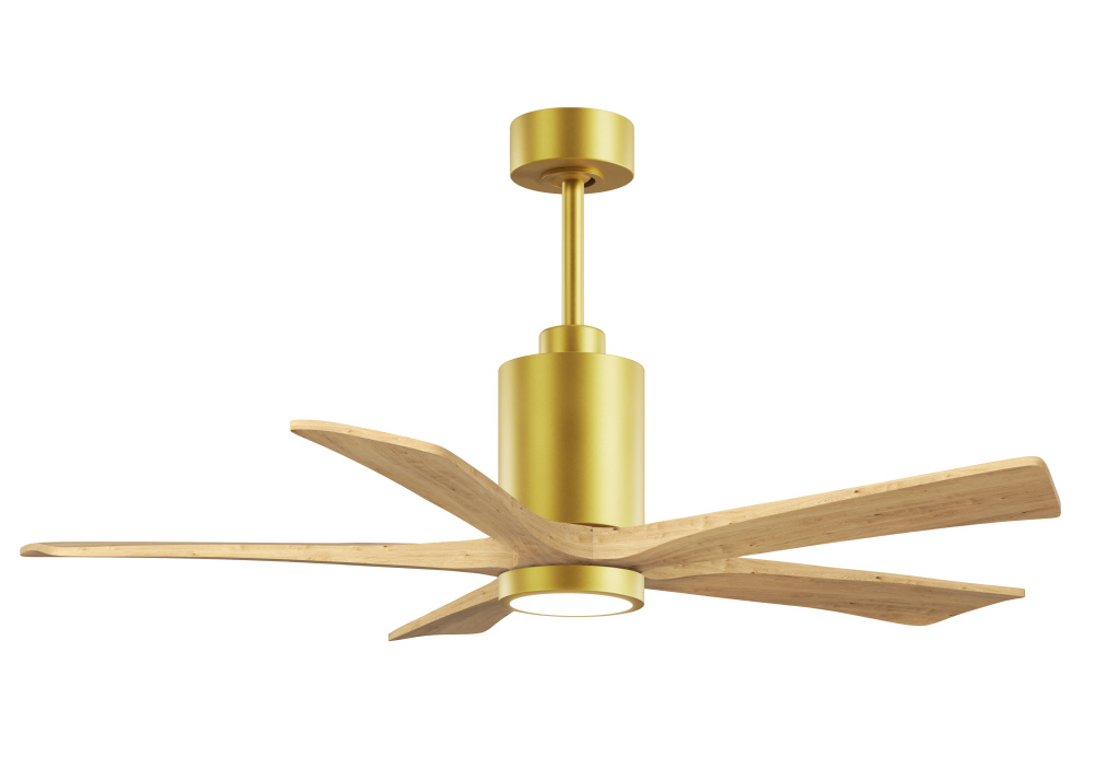 Patricia - 5 - 52" Five Blade Ceiling Fan - 5CCT Integrated LED - Brushed Brass Finish