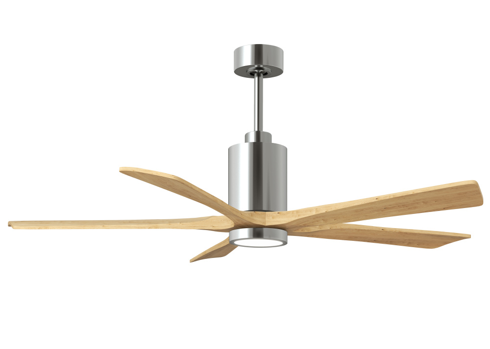 Patricia - 5 - 60” Five Blade Ceiling Fan - 5CCT Integrated LED - Polished Chrome Finish
