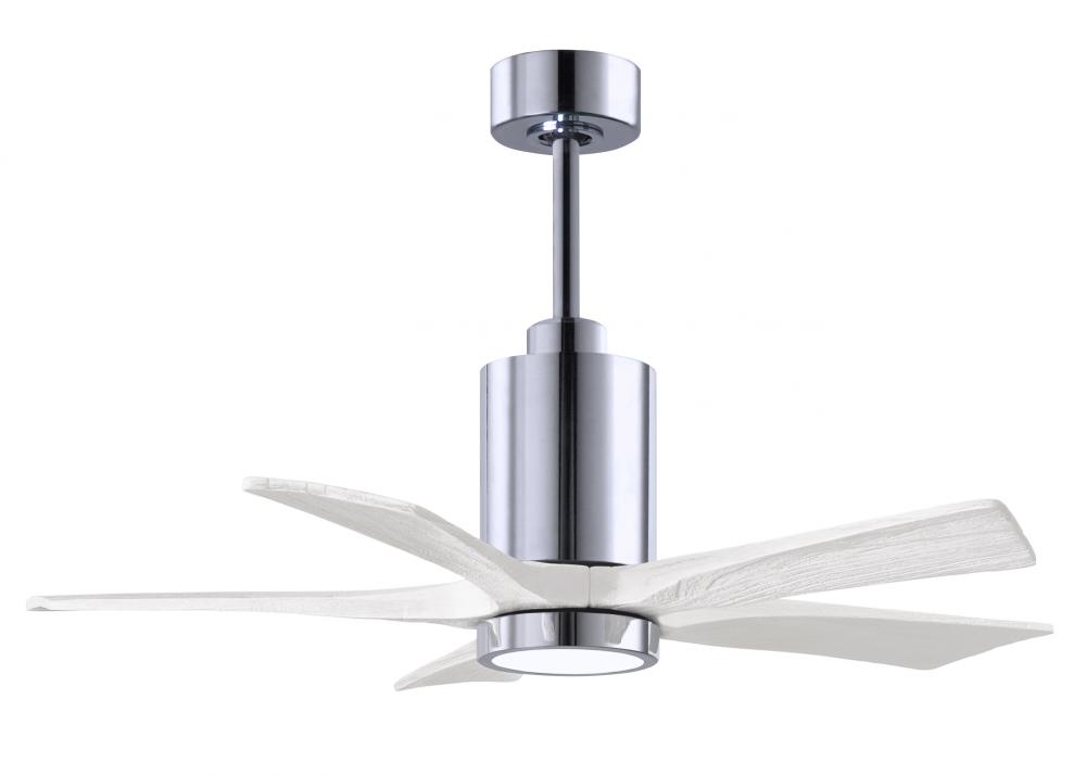 Patricia-5 - 42" Five Blade Ceiling Fan - 5CCT Integrated LED - Polished Chrome Finish