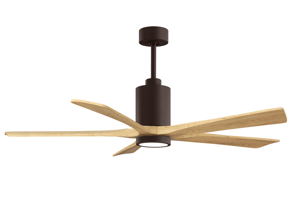 Patricia - 5 - 60” Five Blade Ceiling Fan - 5CCT Integrated LED - Textured Bronze Finish