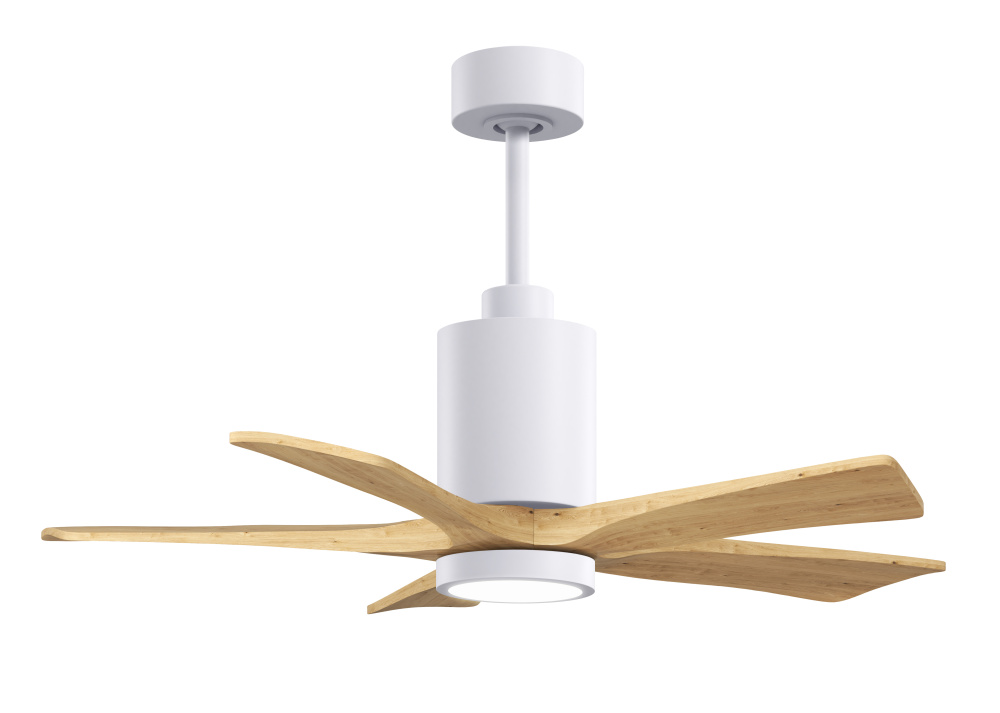Patricia - 5 - 42" Five Blade Ceiling Fan - 5CCT Integrated LED - Gloss White Finish