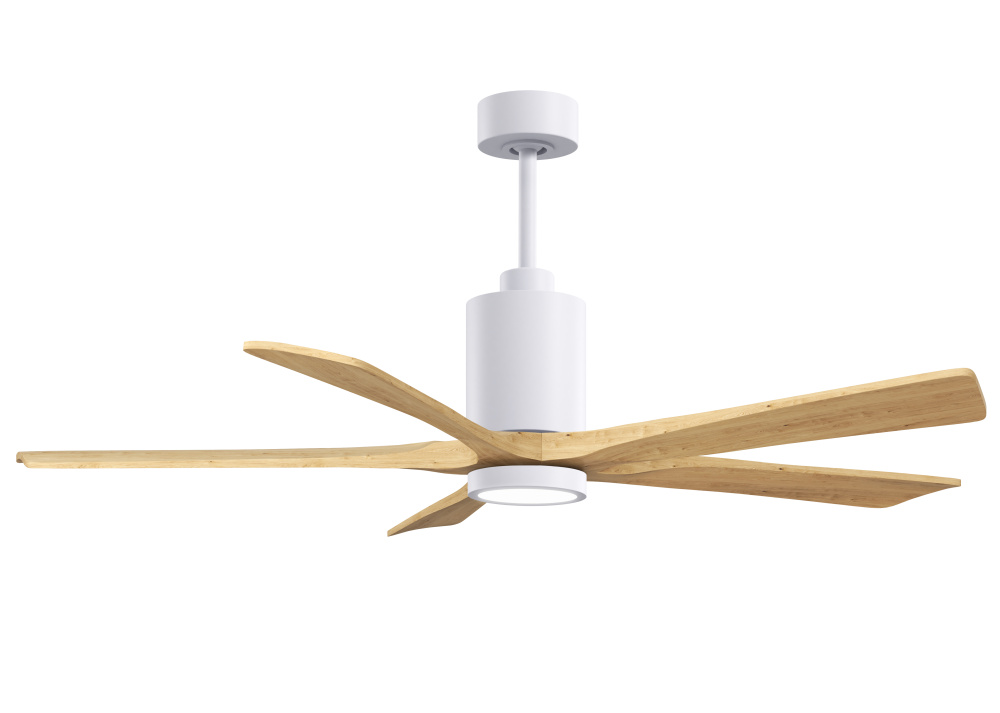 Patricia - 5 - 60” Five Blade Ceiling Fan - 5CCT Integrated LED - Gloss White Finish