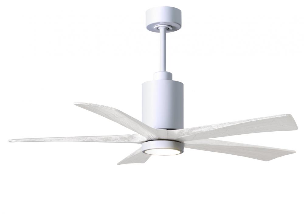 Patricia-5 - 52" Five Blade Ceiling Fan - 5CCT Integrated LED - Gloss White Finish