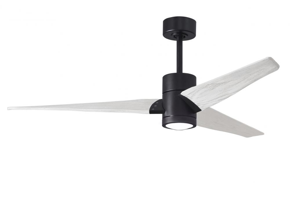 Super Janet - 60" Ceiling Fan - Integrated LED - Matte Black Finish - Matte White Blades