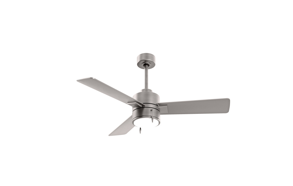 Steven-42 Three Blade Ceiling Fan-Integrated LED-Brushed Nickel Finish-Brushed Nickel Blades