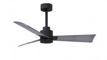Matthews Fan Company AK-BK-BW-42 - Alessandra - 42" Three Blade Transitional Ceiling Fan - Matte Black Finish - Barn Wood Tone Blad