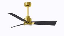 Matthews Fan Company AKLK-BRBR-BK-42 - Alessandra - 42" Three Blade Transitional Ceiling Fan - 5CCT Integrated LED - Brushed Brass Fini