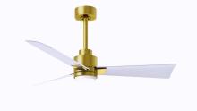 Matthews Fan Company AKLK-BRBR-MWH-42 - Alessandra - 42" Three Blade Transitional Ceiling Fan - 5CCT Integrated LED - Brushed Brass Fini