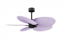 Matthews Fan Company AKTP-BK-LI - Alessandra Tropical - Five Blade Ceiling Fan - Matte Black Finish - Lilac Blades