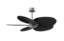 Matthews Fan Company AKTP-BN-BK - Alessandra Tropical - Five Blade Ceiling Fan - Brushed Nickel Finish - Matte Black Blades