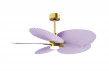 Matthews Fan Company AKTPLK-BRBR-LI - Alessandra Tropical - Five Blade Ceiling Fan - 5CCT Integrated LED - Brushed Brass Finish